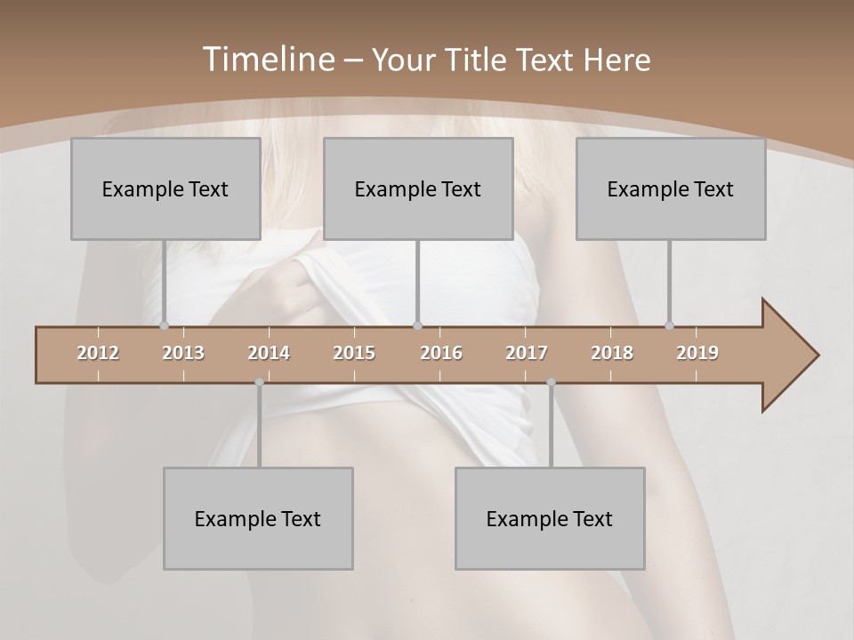 Female Waist Young PowerPoint Template