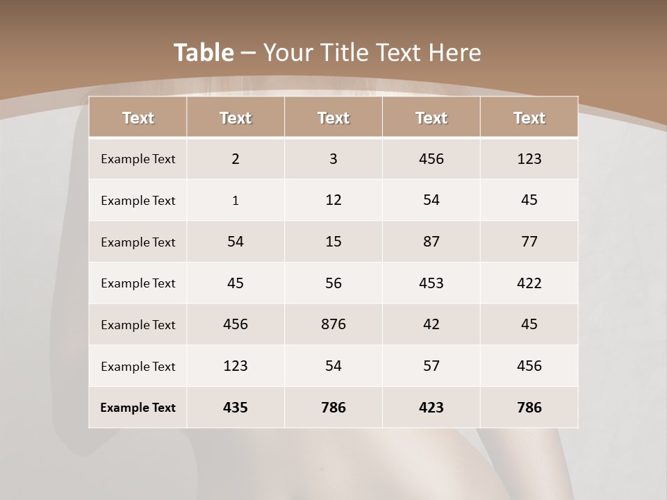 Female Waist Young PowerPoint Template