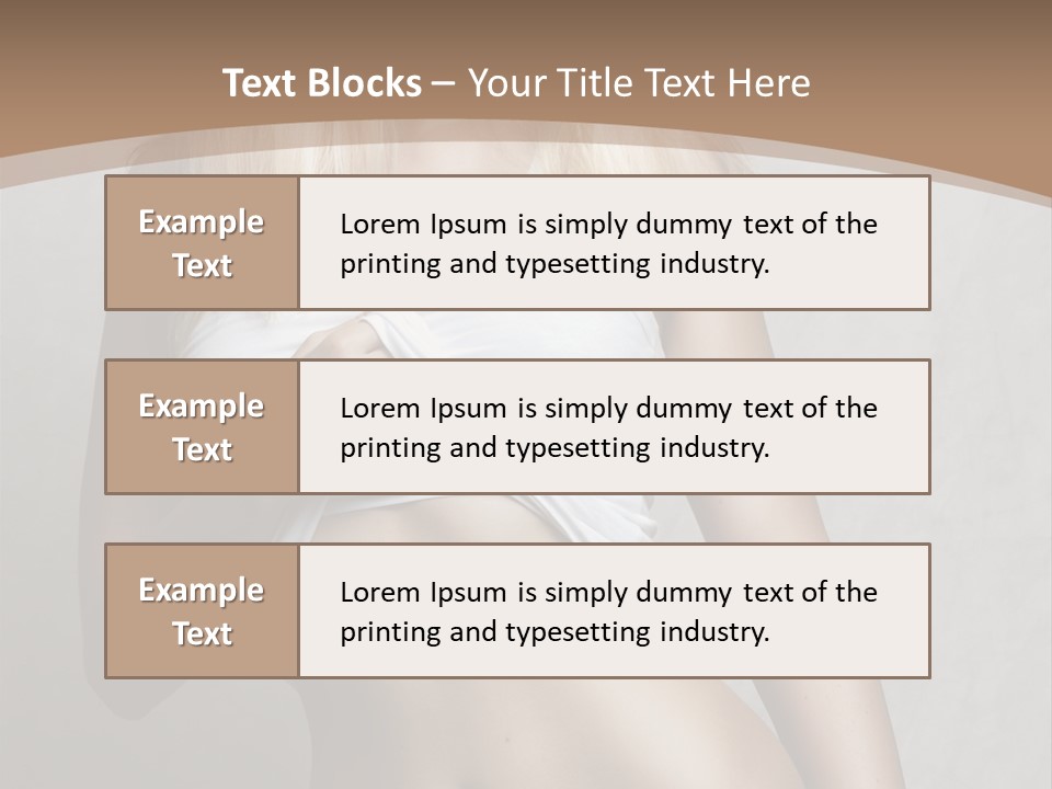 Female Waist Young PowerPoint Template