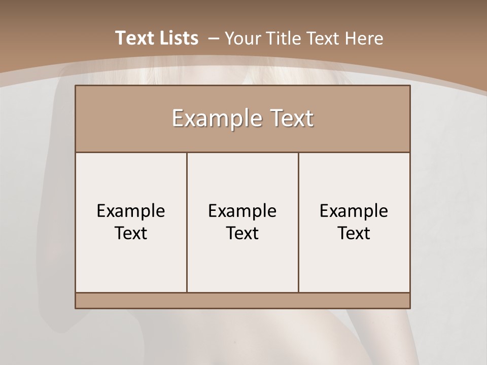 Female Waist Young PowerPoint Template