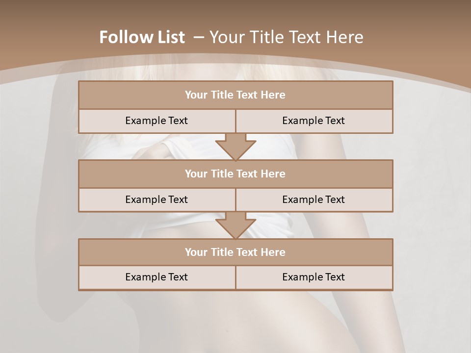 Female Waist Young PowerPoint Template