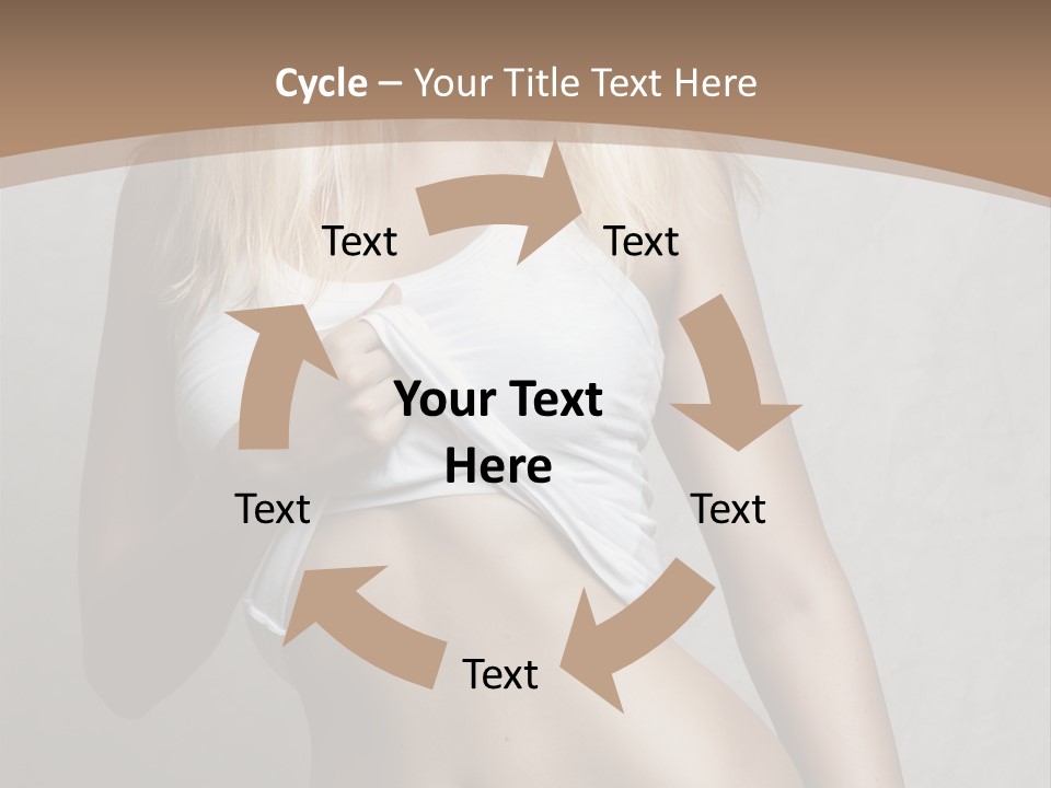 Female Waist Young PowerPoint Template