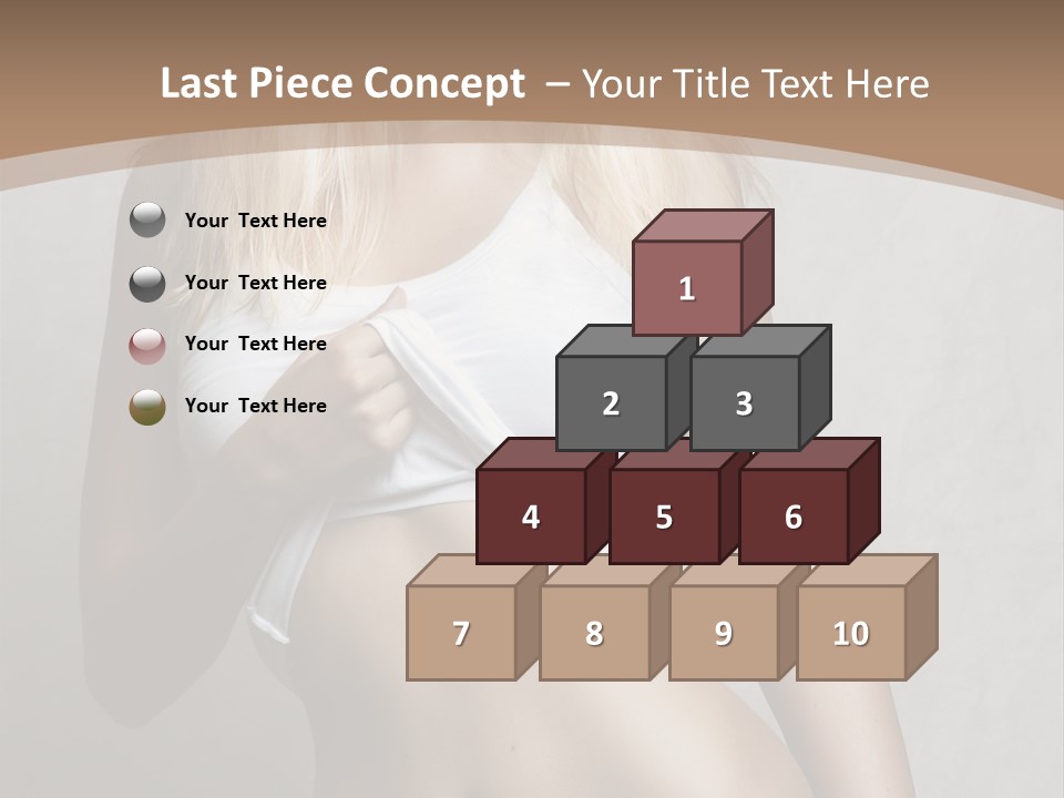 Female Waist Young PowerPoint Template