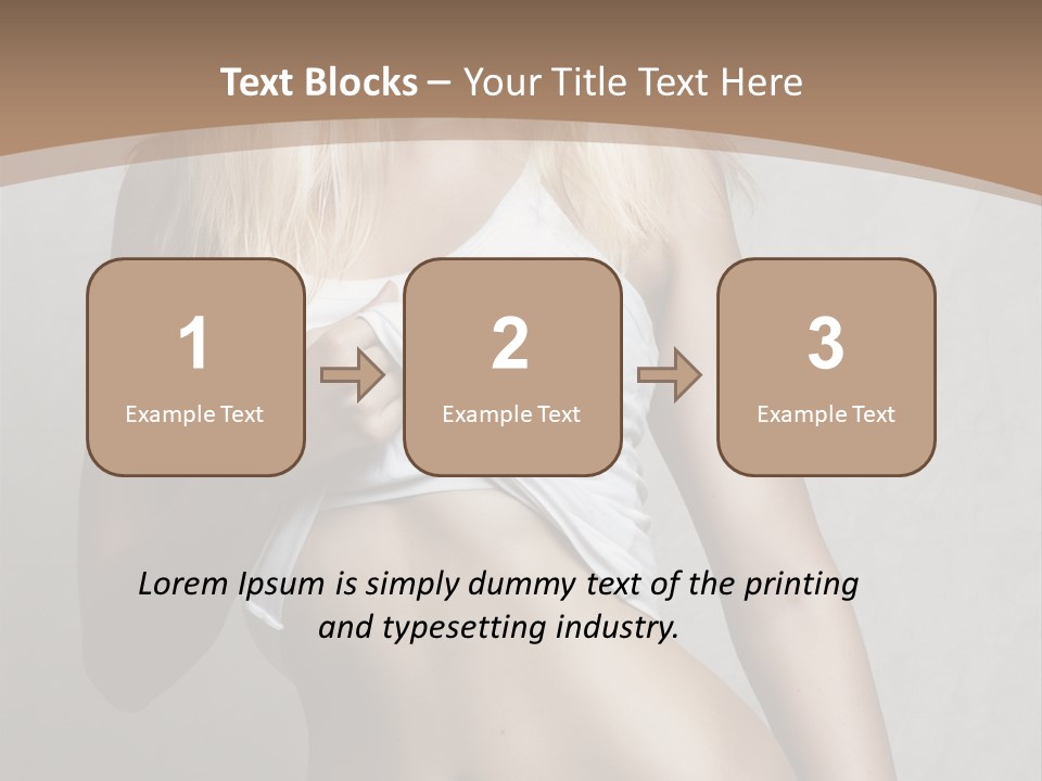 Female Waist Young PowerPoint Template