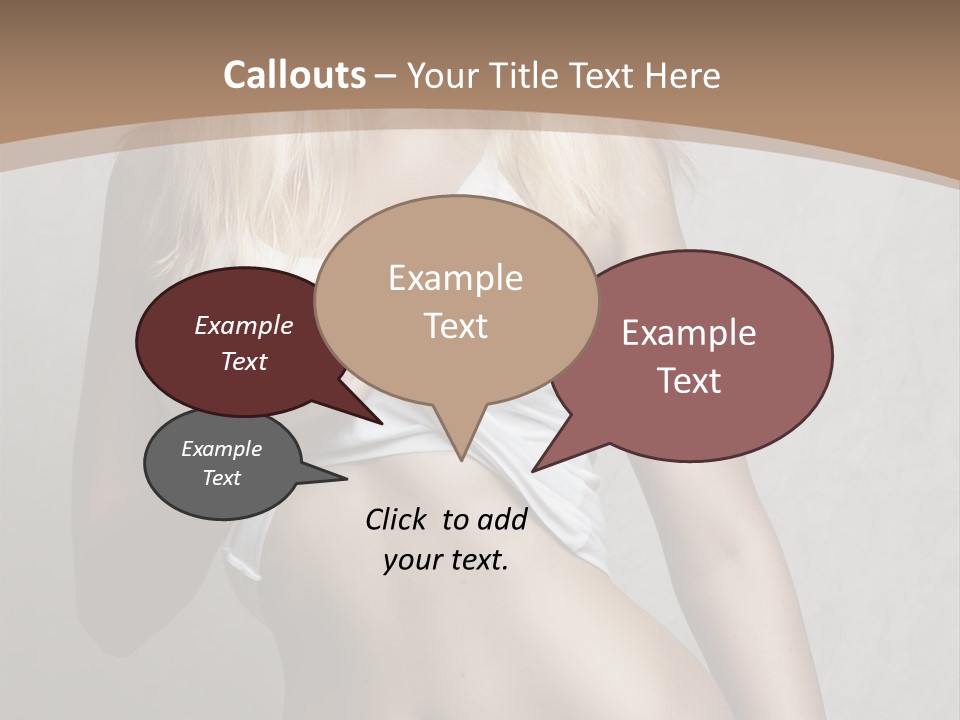 Female Waist Young PowerPoint Template