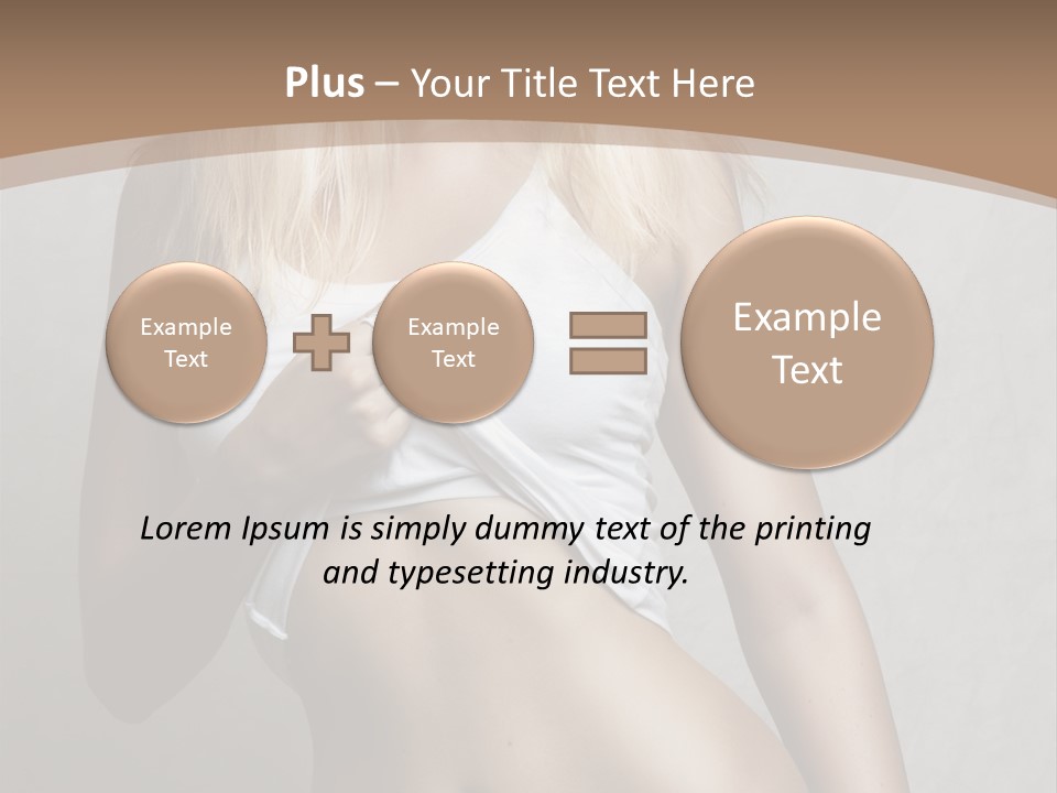 Female Waist Young PowerPoint Template