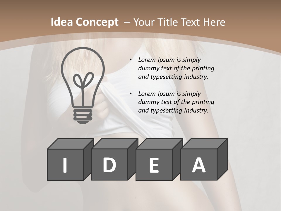 Female Waist Young PowerPoint Template