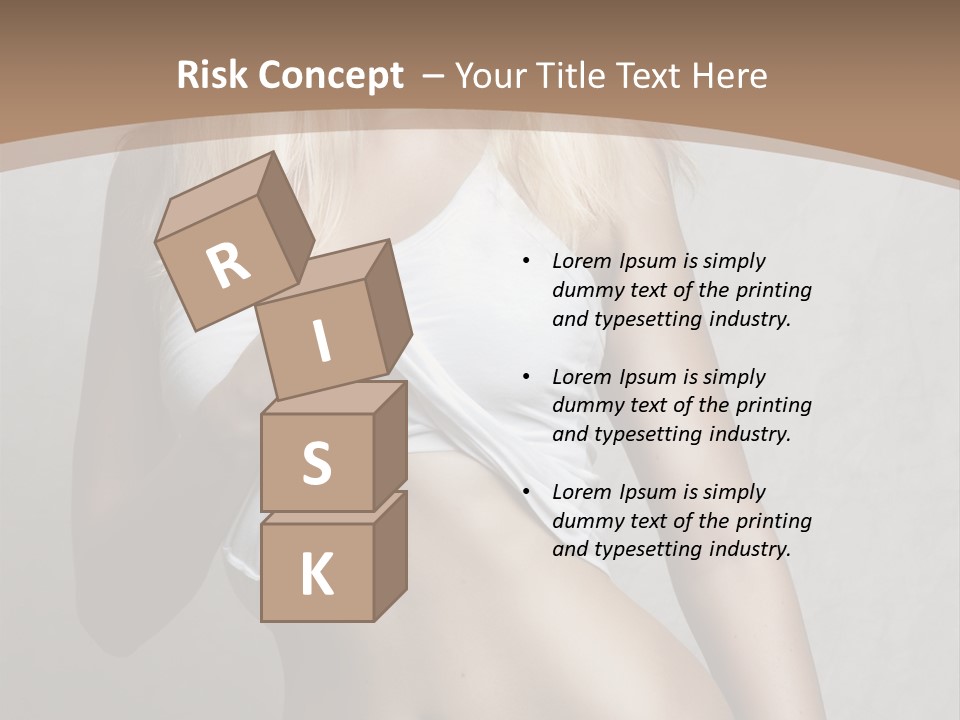 Female Waist Young PowerPoint Template