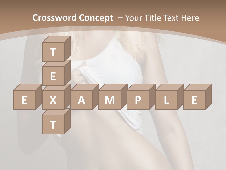 Female Waist Young PowerPoint Template