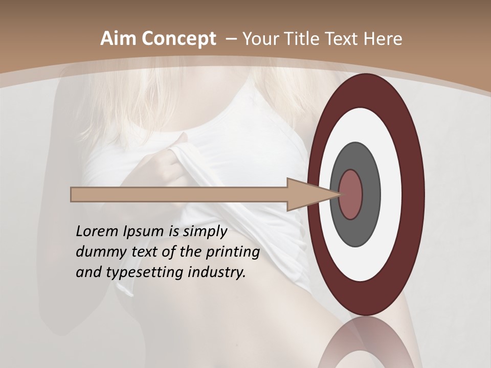 Female Waist Young PowerPoint Template