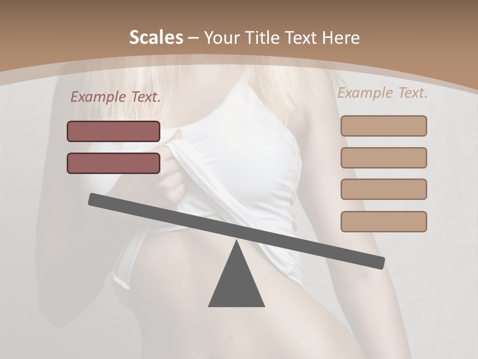 Female Waist Young PowerPoint Template