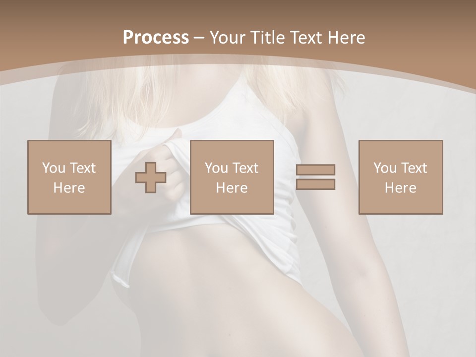Female Waist Young PowerPoint Template