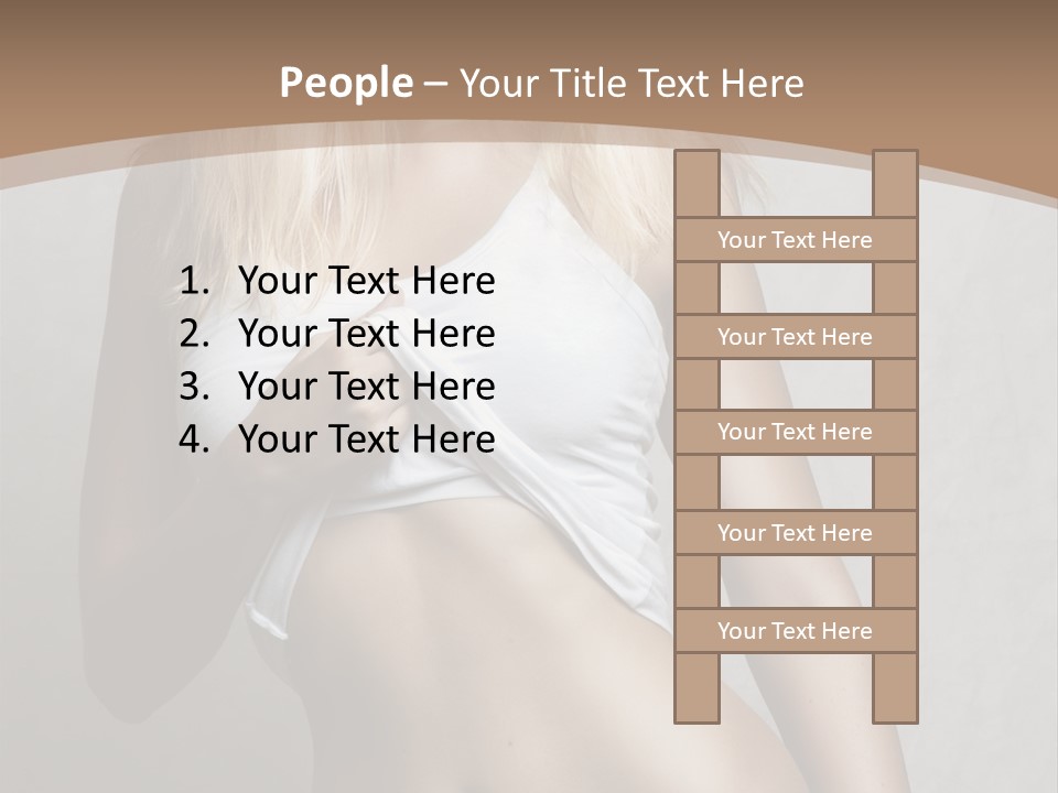 Female Waist Young PowerPoint Template