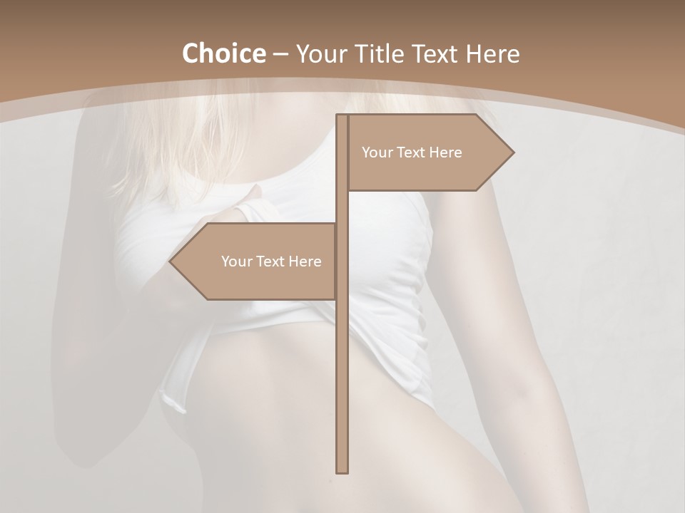 Female Waist Young PowerPoint Template