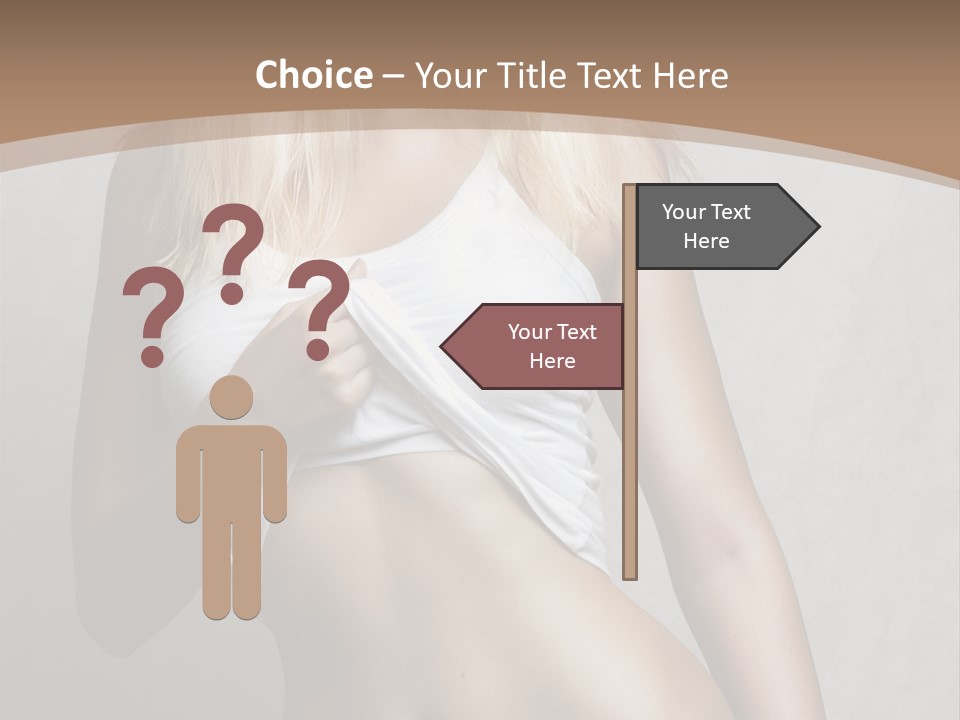 Female Waist Young PowerPoint Template