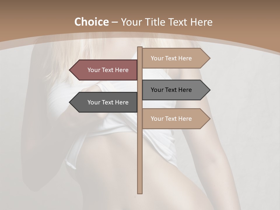 Female Waist Young PowerPoint Template