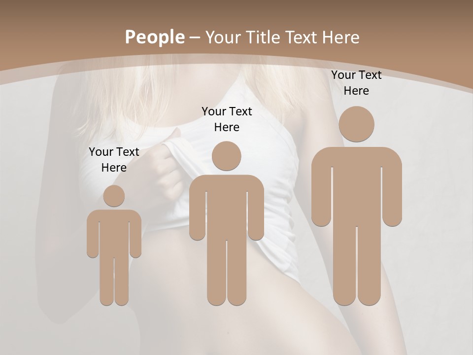 Female Waist Young PowerPoint Template