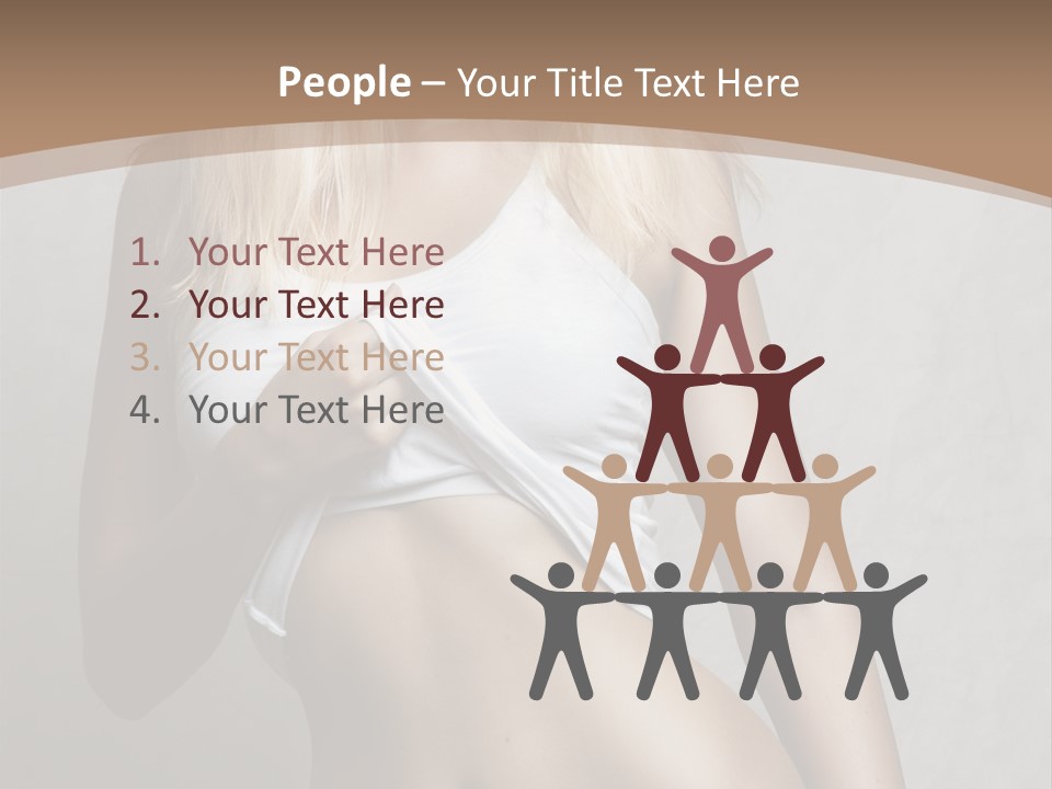 Female Waist Young PowerPoint Template