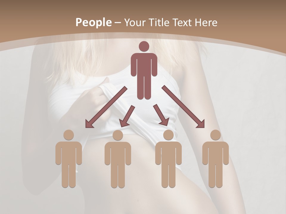 Female Waist Young PowerPoint Template