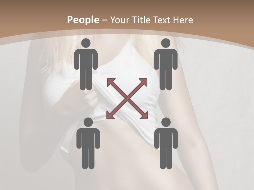 Female Waist Young PowerPoint Template