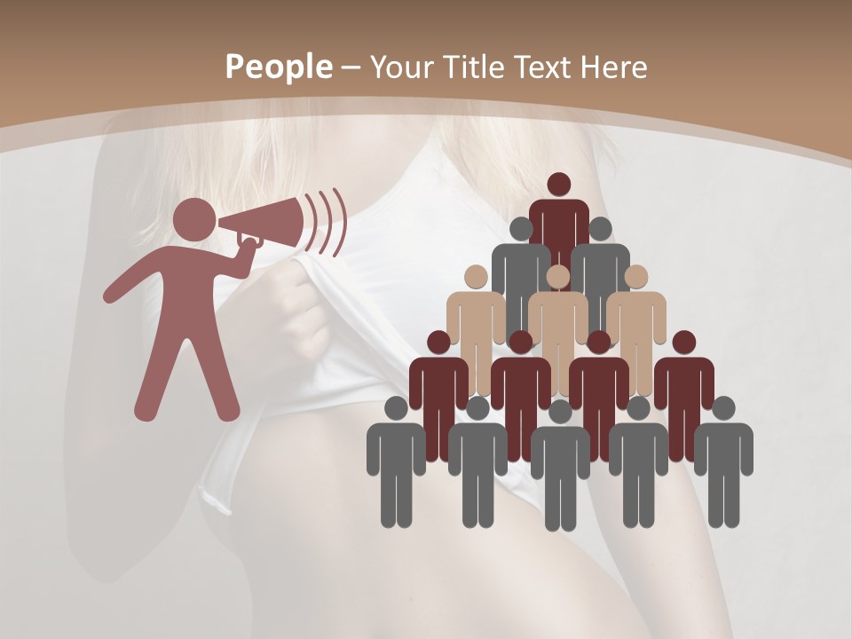 Female Waist Young PowerPoint Template