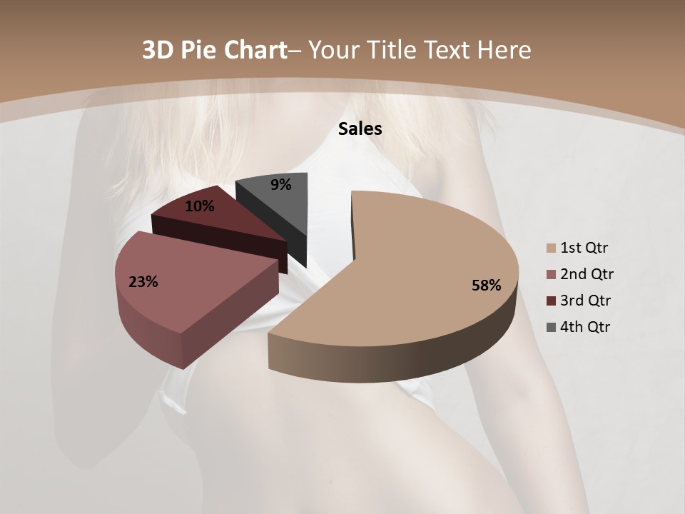 Female Waist Young PowerPoint Template