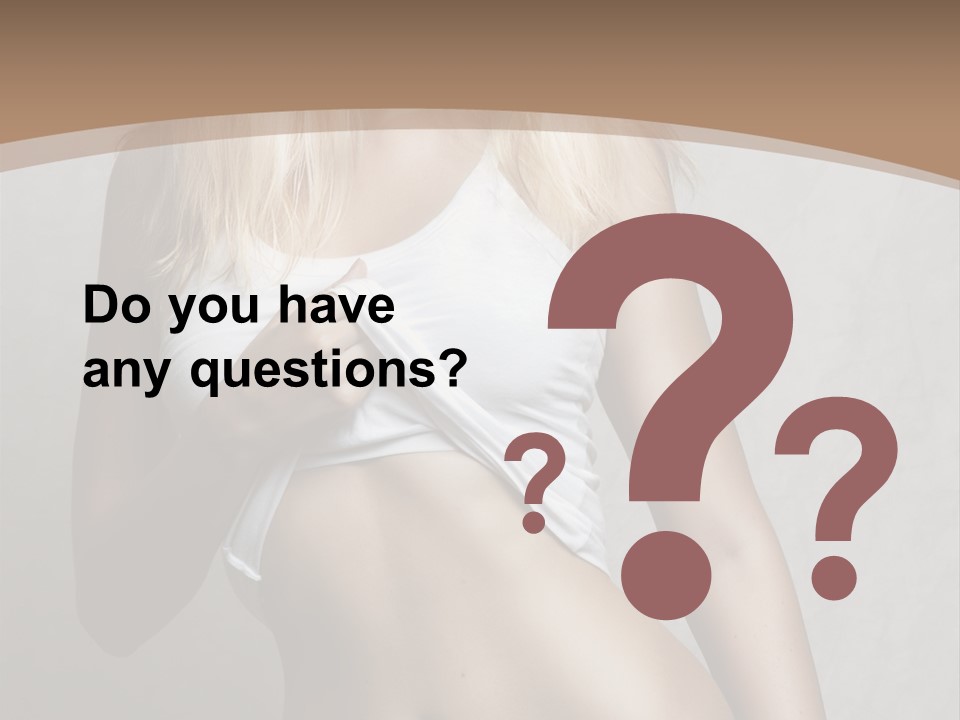 Female Waist Young PowerPoint Template