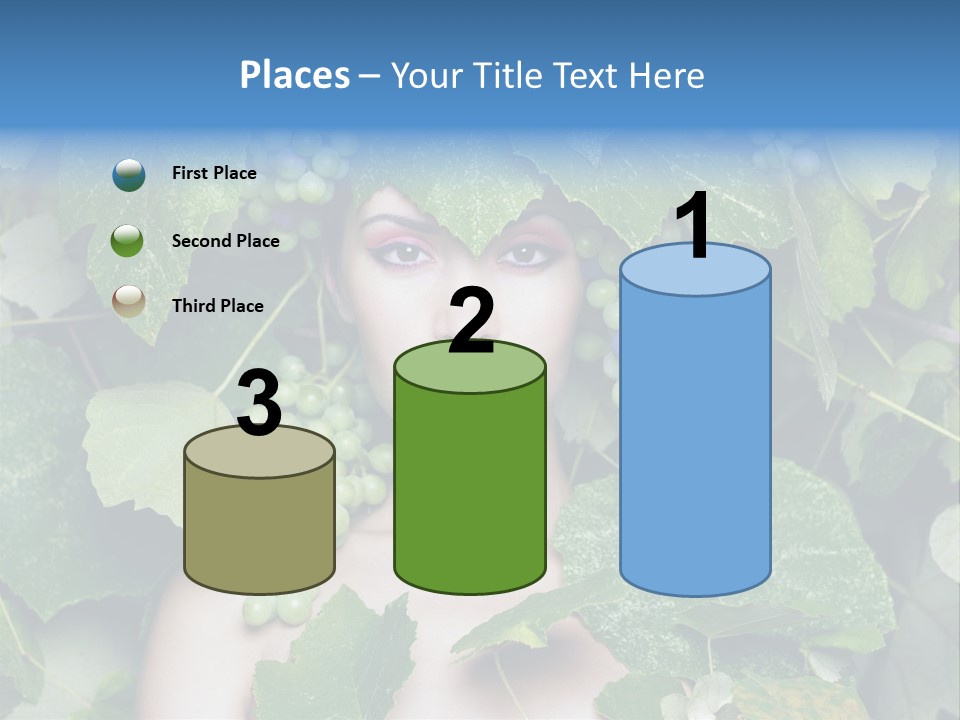 Grapes Body Lady PowerPoint Template