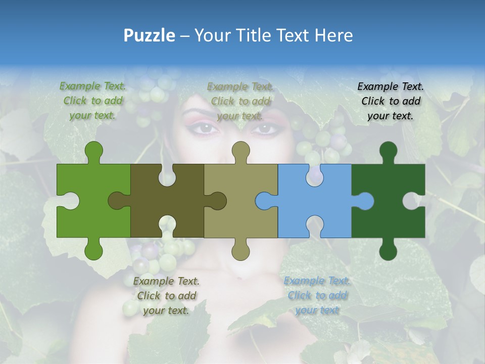 Grapes Body Lady PowerPoint Template