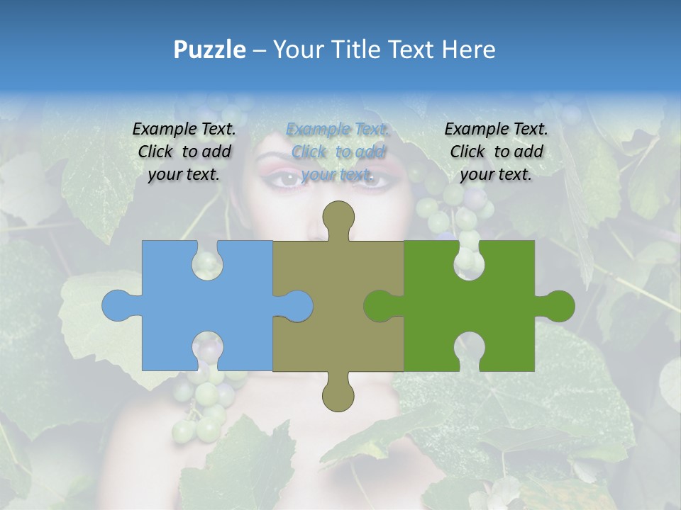 Grapes Body Lady PowerPoint Template