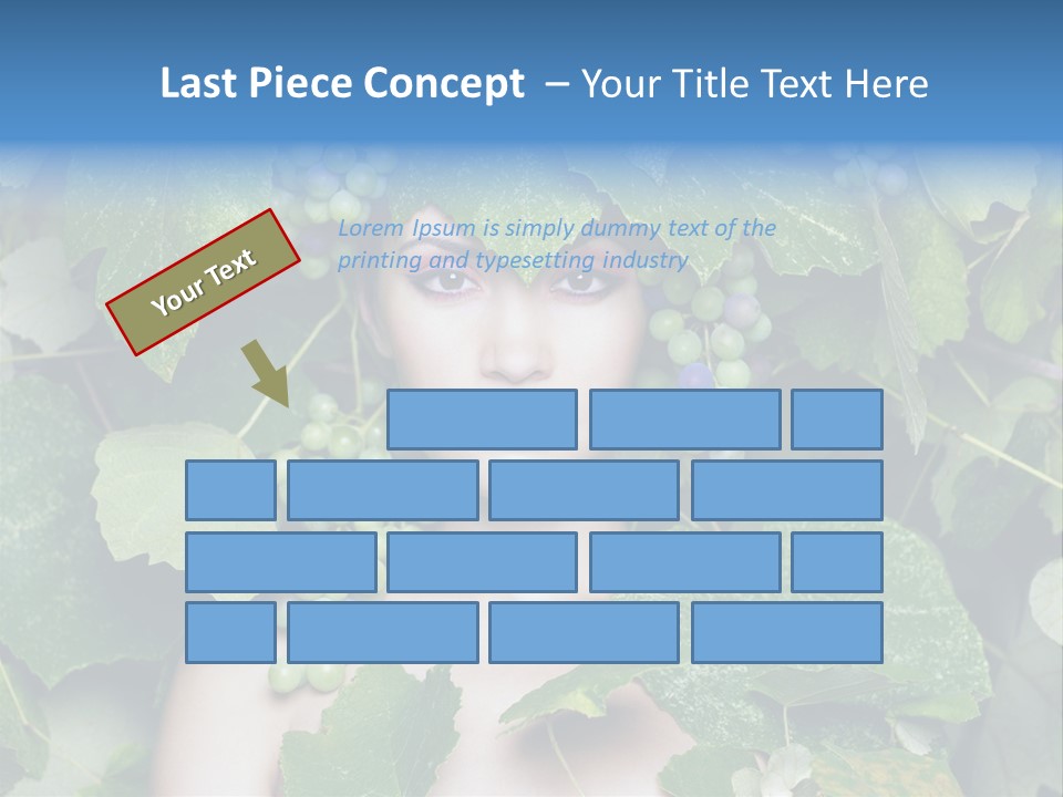 Grapes Body Lady PowerPoint Template