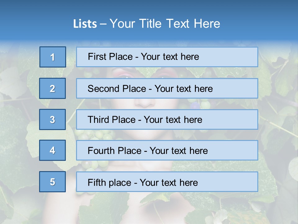 Grapes Body Lady PowerPoint Template