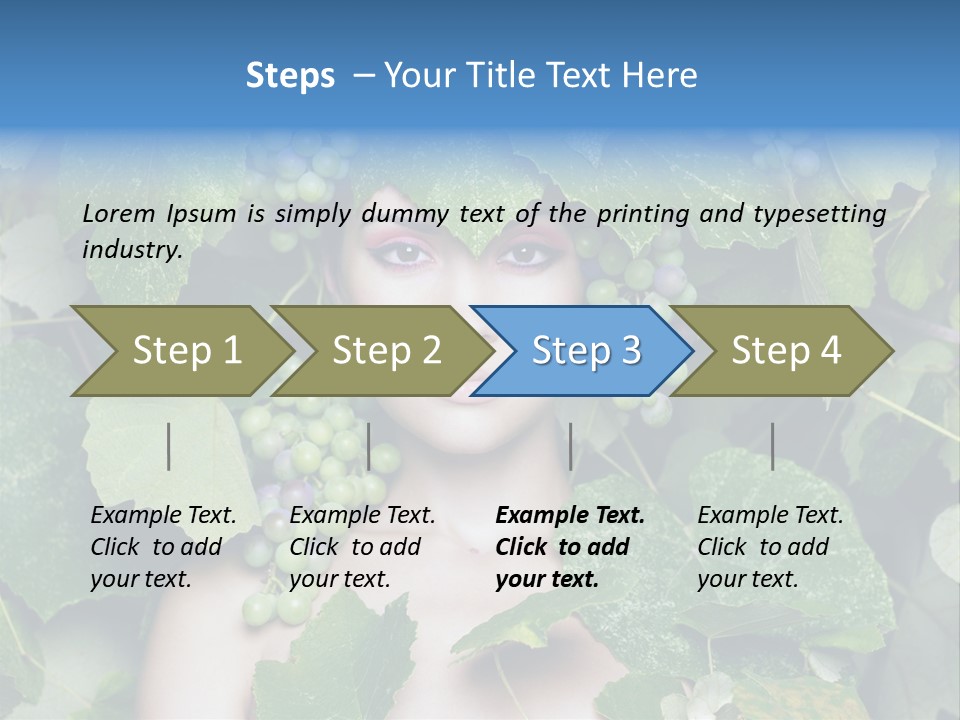 Grapes Body Lady PowerPoint Template