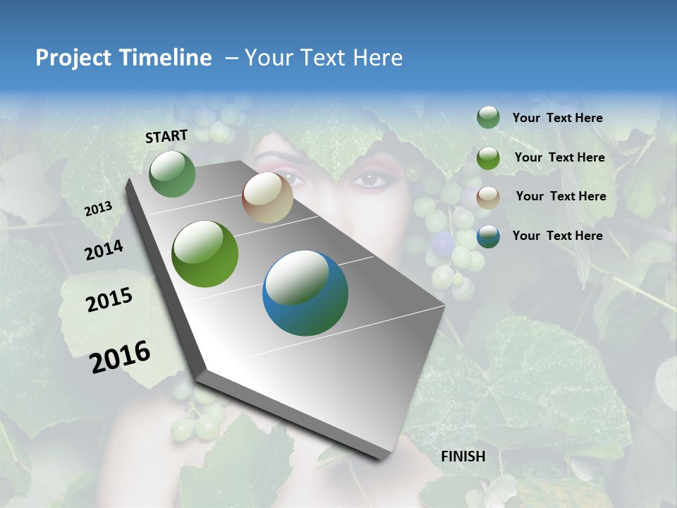 Grapes Body Lady PowerPoint Template