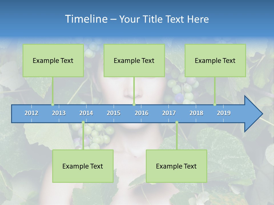 Grapes Body Lady PowerPoint Template