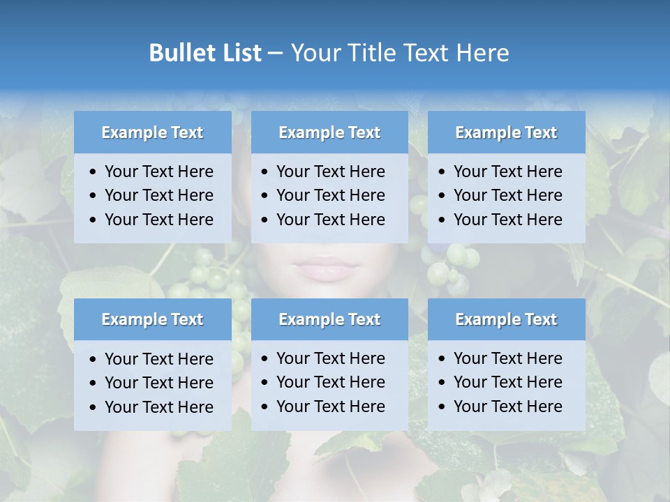 Grapes Body Lady PowerPoint Template