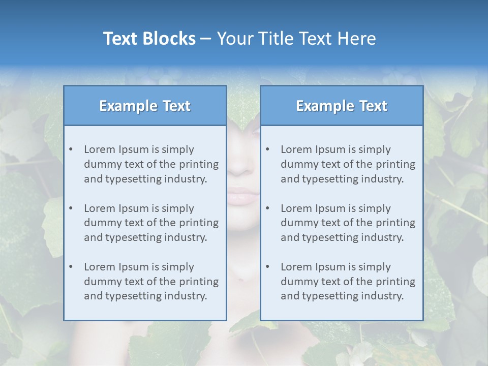 Grapes Body Lady PowerPoint Template