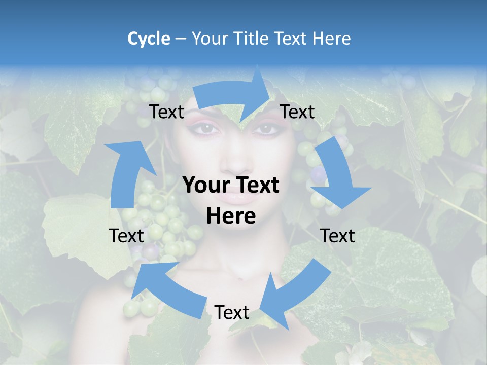 Grapes Body Lady PowerPoint Template