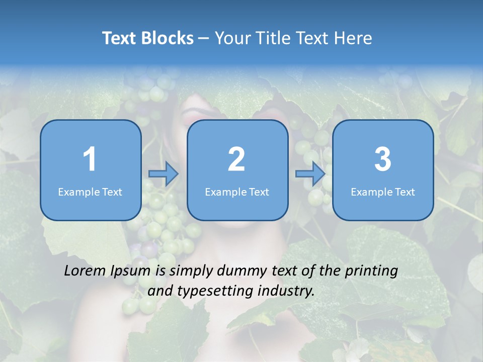 Grapes Body Lady PowerPoint Template