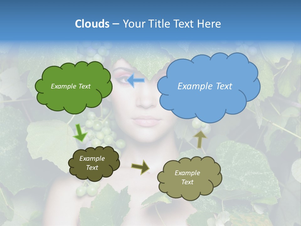 Grapes Body Lady PowerPoint Template