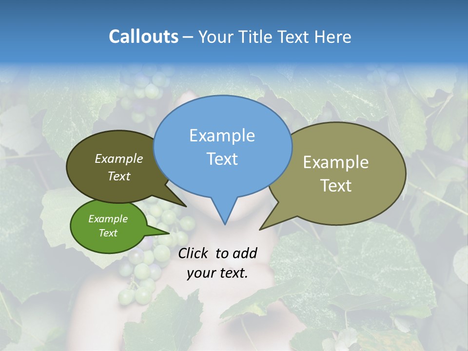 Grapes Body Lady PowerPoint Template