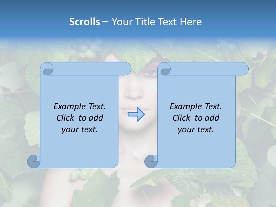 Grapes Body Lady PowerPoint Template