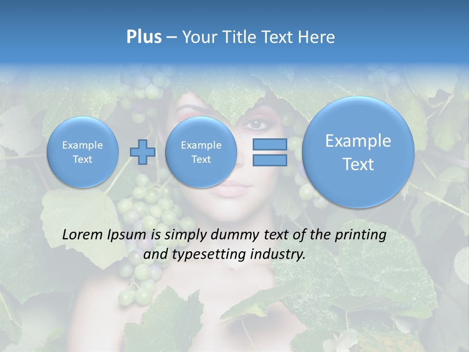 Grapes Body Lady PowerPoint Template