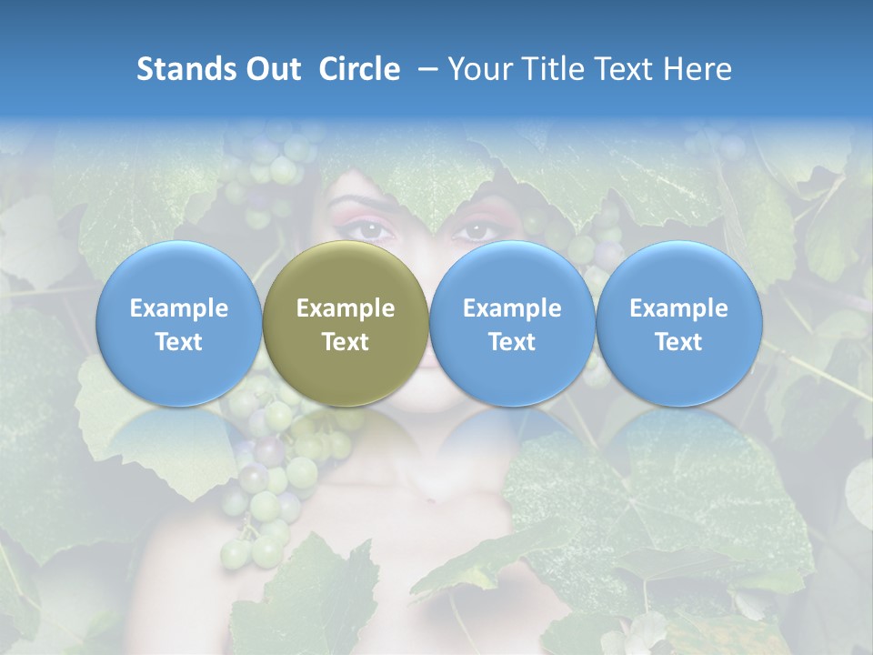 Grapes Body Lady PowerPoint Template