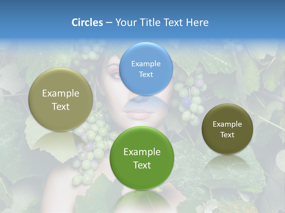 Grapes Body Lady PowerPoint Template