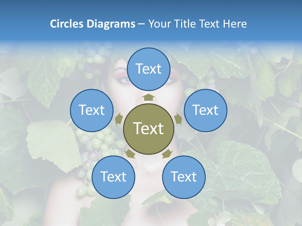 Grapes Body Lady PowerPoint Template