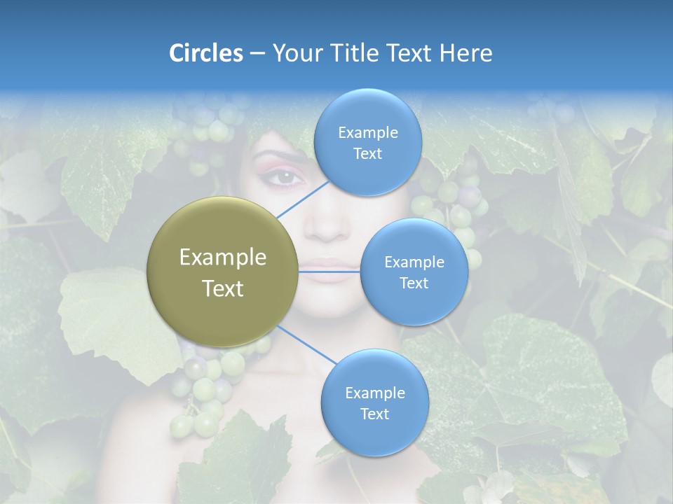 Grapes Body Lady PowerPoint Template