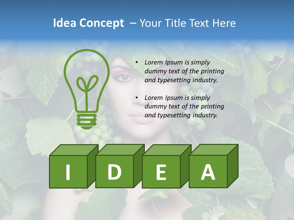 Grapes Body Lady PowerPoint Template