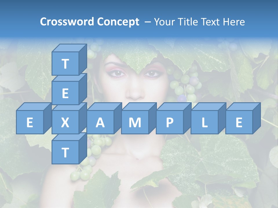 Grapes Body Lady PowerPoint Template