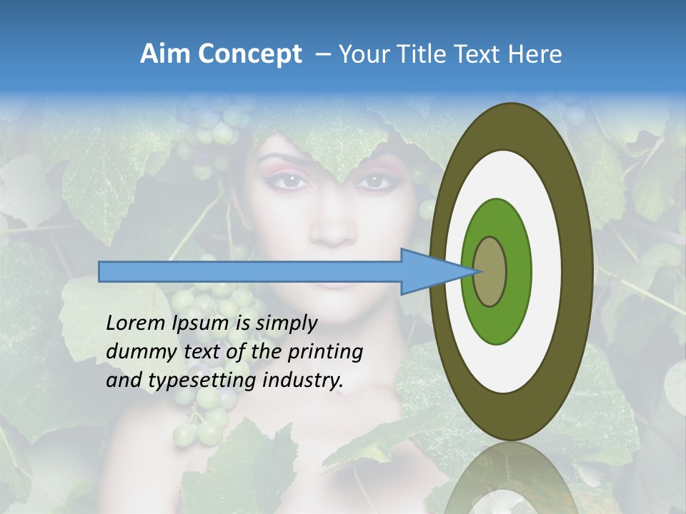 Grapes Body Lady PowerPoint Template